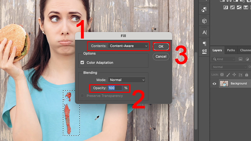 Sử dụng t&iacute;nh năng Content-Aware