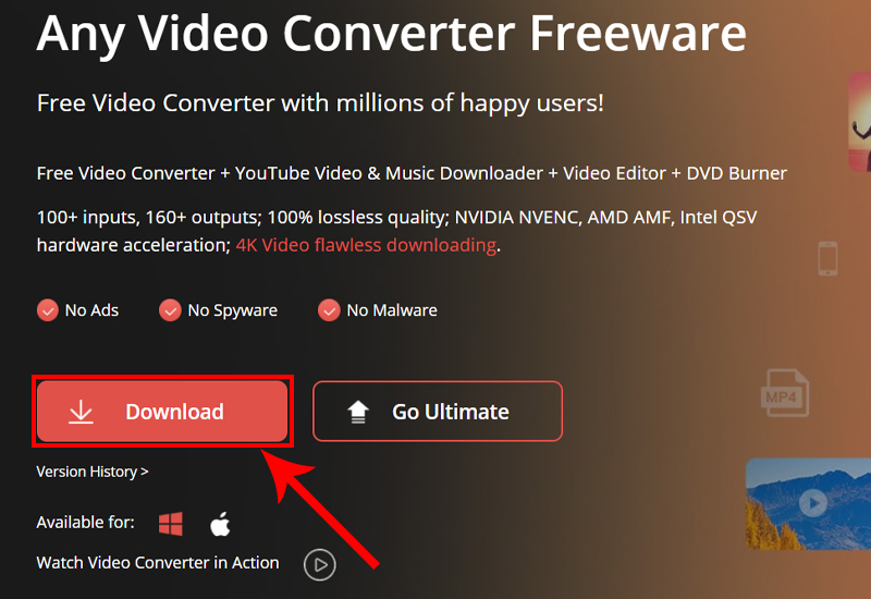 Cài đặt phần mềm Any Video Converter về máy của bạn