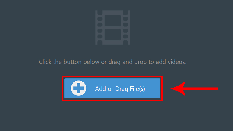 Nhấn Add or Drag File(s) để chọn file cần chuyển đổi 