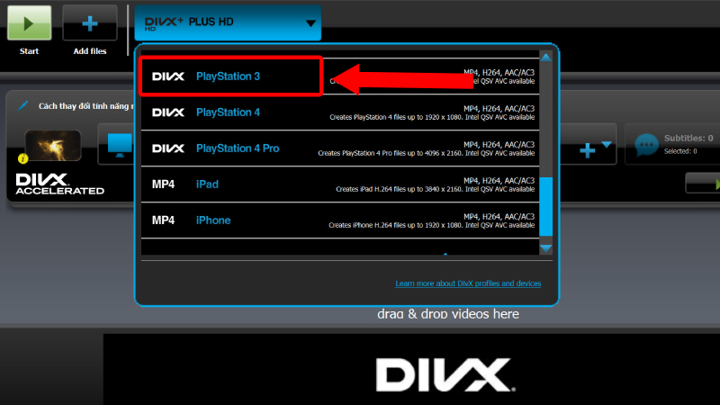 Top 18+ Tổng Kho Nhạc Hình Video Chuẩn Hd / Divx / Mp4 File DivX là gì? Cách mở, chuyển file MP4 sang DivX để xem trên ô tô 57 Chọn DivX PlayStation 3 để chuyển đổi file DivX