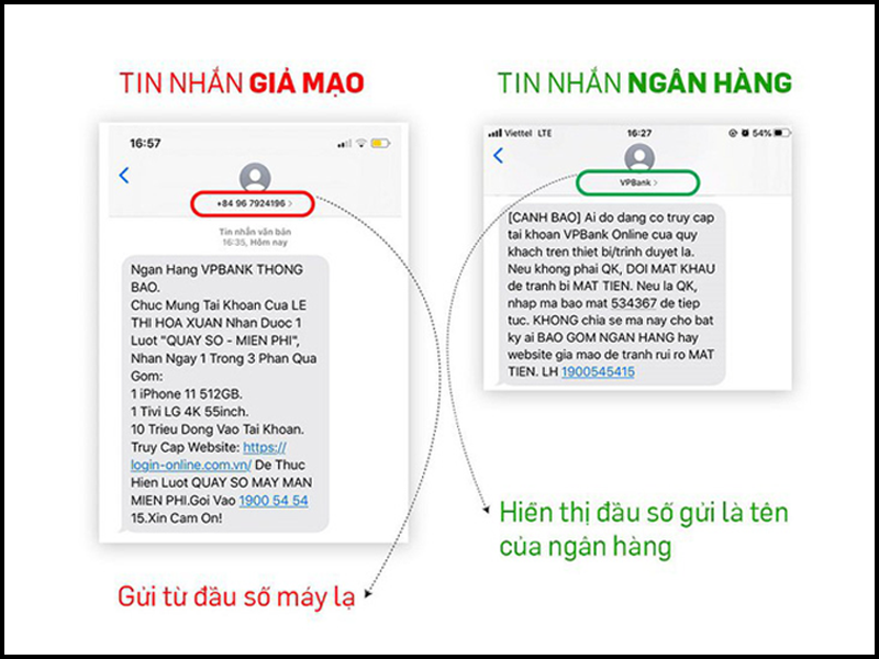 Hiểm hoạ từ những tin nhắn trúng thưởng đến từ ngân hàng