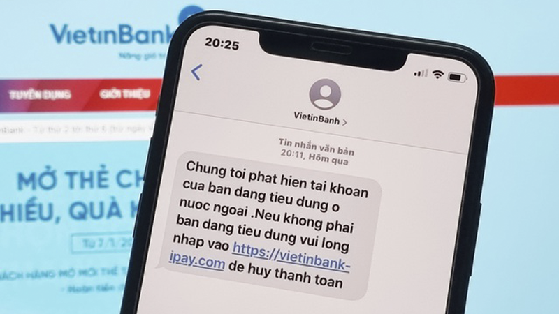 Tin nhắn giả danh ngân hàng