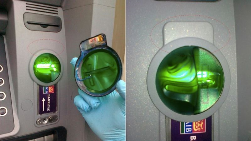 ATM có chứa camera theo dõi để đọc thông tin thẻ