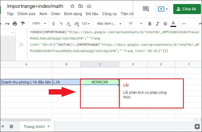 V&iacute; dụ minh họa lỗi #ERROR!