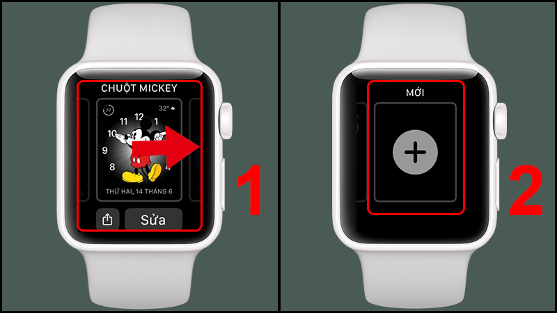 Đây là khu vực để bạn thêm mặt đồng hồ trên Apple Watch