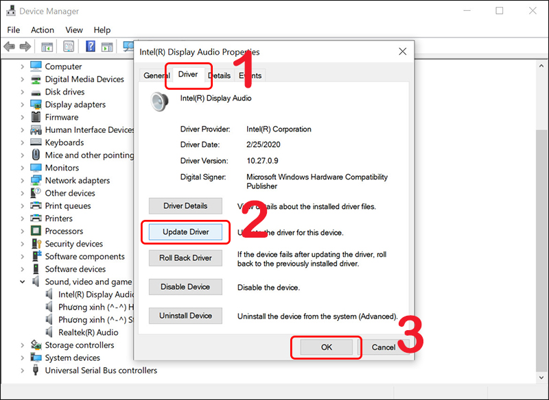 Update driver microphone