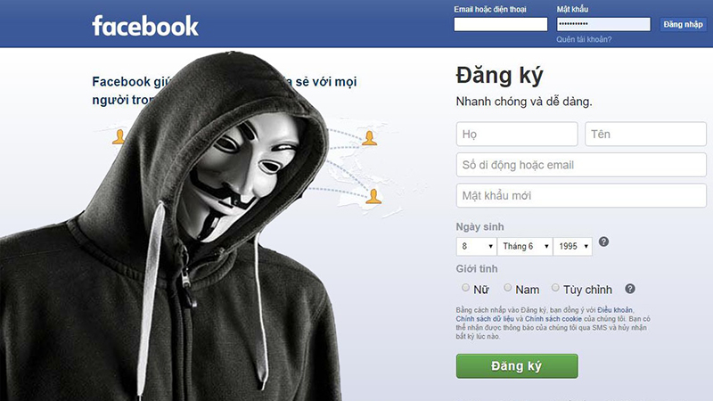 Hack tài khoản Facebook