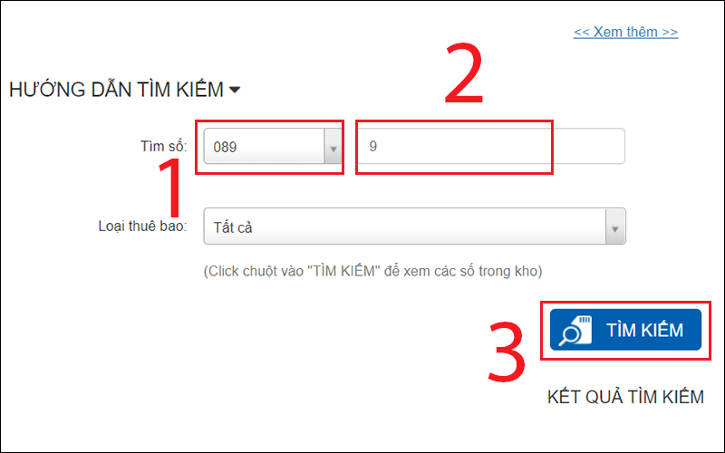 Tìm kiếm sim đầu số 089