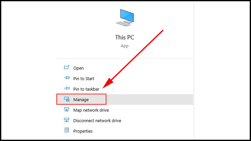 Truy cập Quản lý This PC