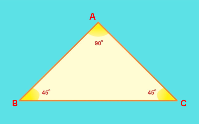 Tính chất tam giác vuông cân