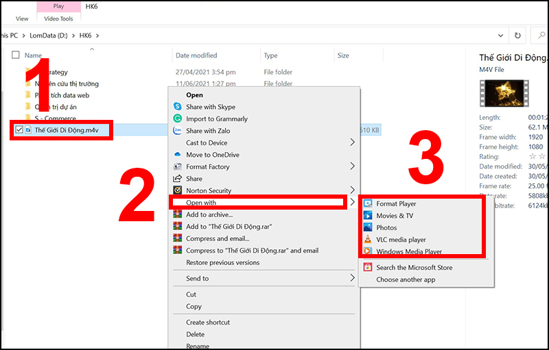 Hướng dẫn mở file M4V trên máy tính