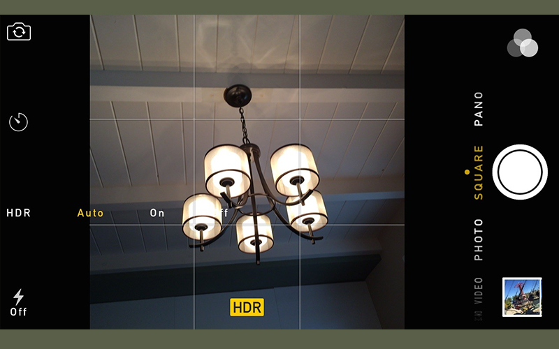 T&iacute;nh năng chụp ảnh lưới theo quy tắc một phần ba tr&ecirc;n iPhone