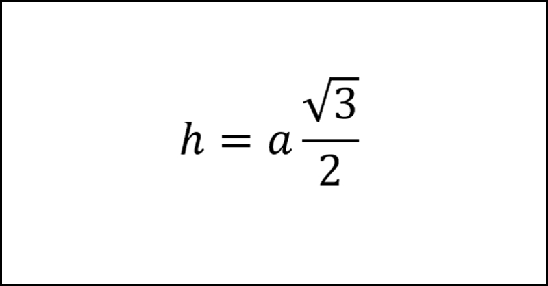 Công thức tính đường cao tam giác đều