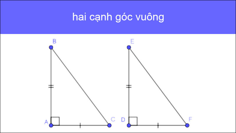 Trường hợp 4: hai cạnh góc vuông