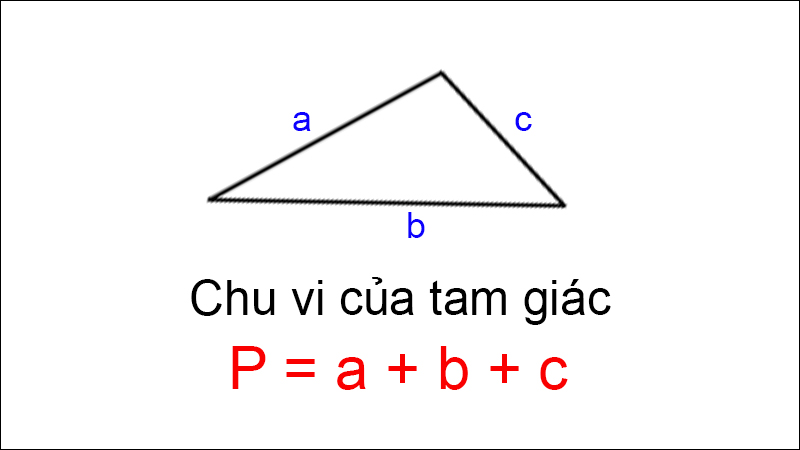 Công thức tính chu vi tam giác