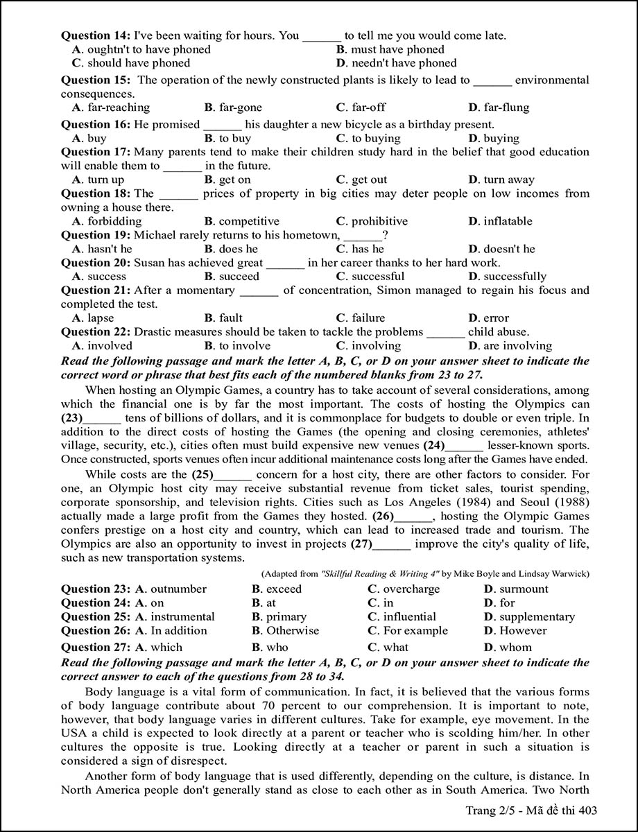 Mã đề 403 - Trang 2