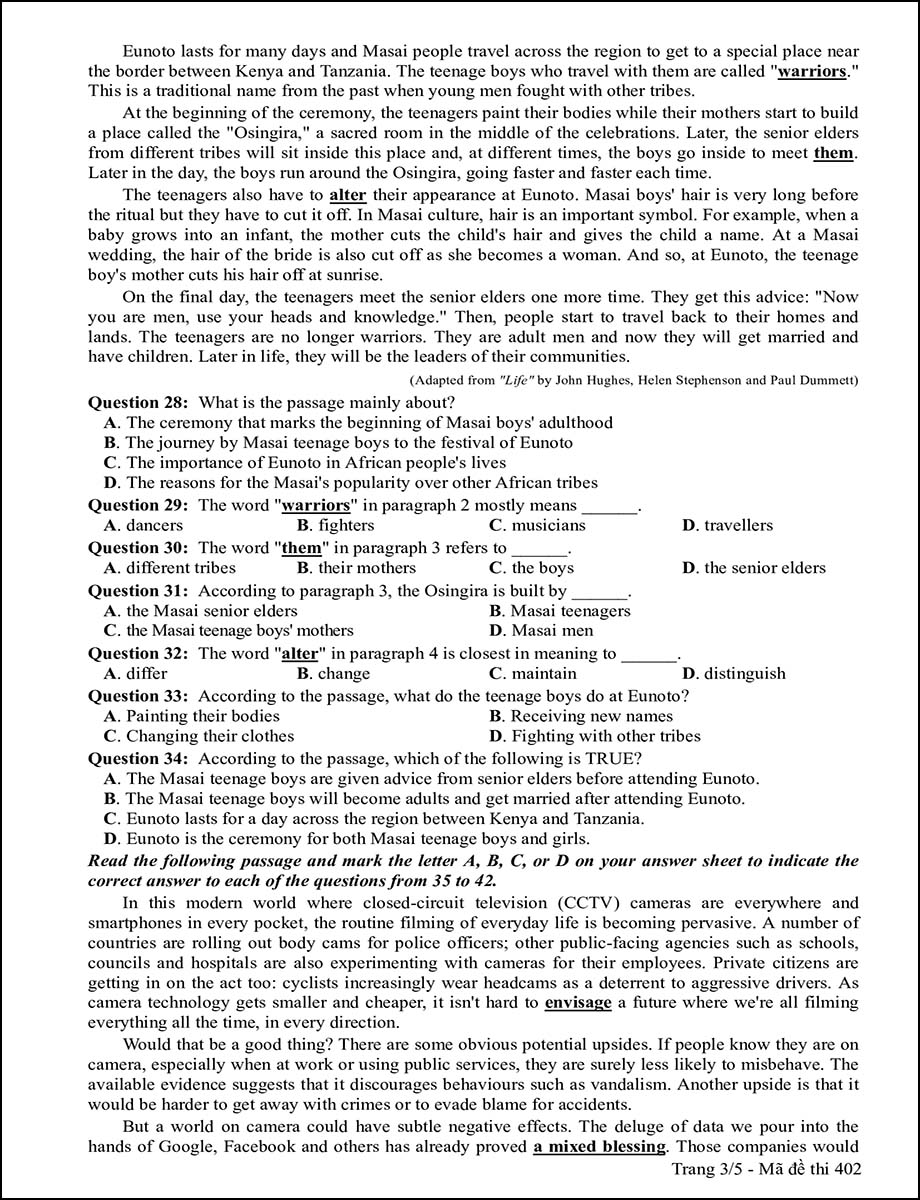 Mã đề 402 - Trang 3