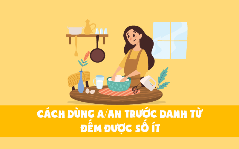 Bạn nên dùng a/an trước một danh từ số ít đếm được