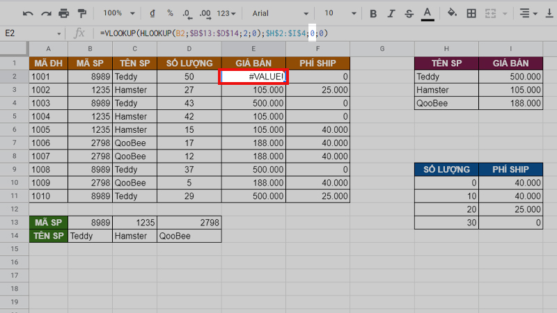 Video] Cách Kết Hợp Hàm Vlookup Và Hlookup Trong Google Sheet Dễ Dàng -  Thegioididong.Com