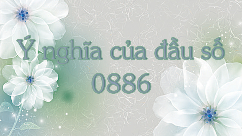 Ý nghĩa của đầu số 0886