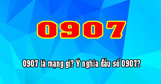 Đầu số 0907 là mạng gì? Ý nghĩa của đầu số 0907? Có phải số may mắn?