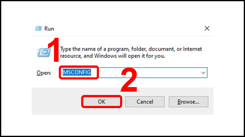 Mở công cụ System Configuration