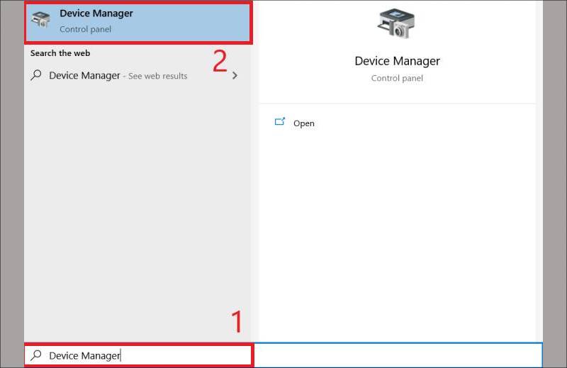 Mở Device Manager