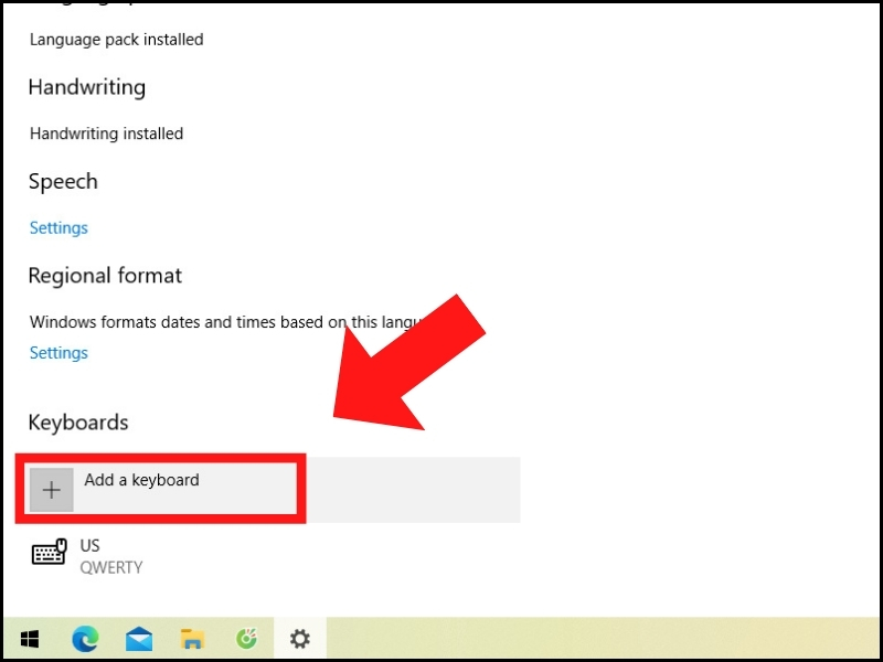 Chọn Add a keyboard