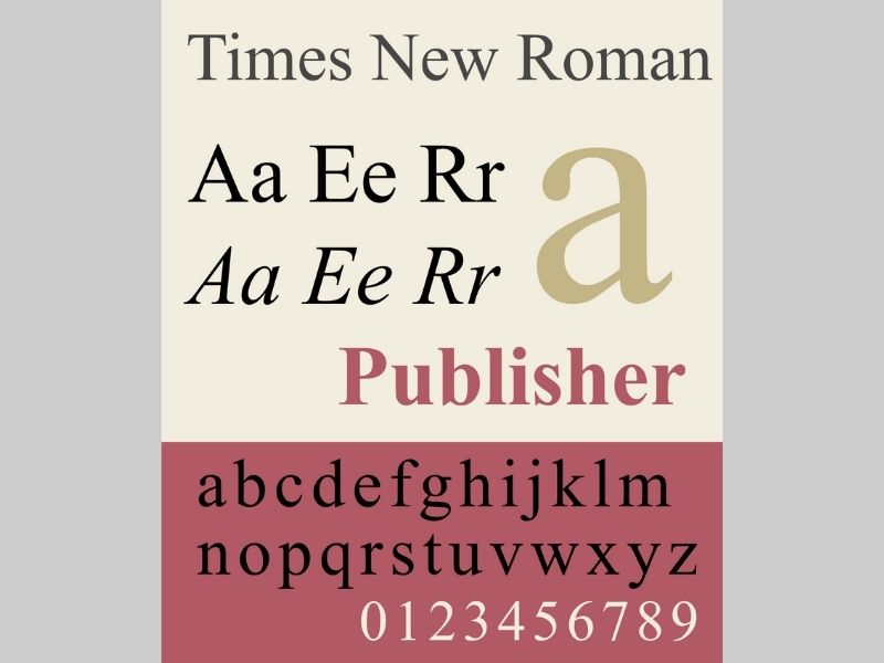 Font chữ Times New Roman chuẩn