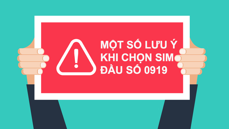 Một số lưu ý khi chọn SIM đầu số 0919