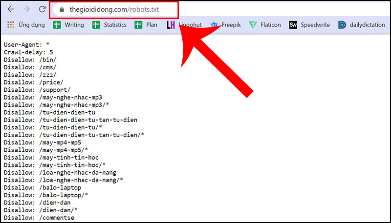 Chèn Trungtambaohanh.com/robots.txt