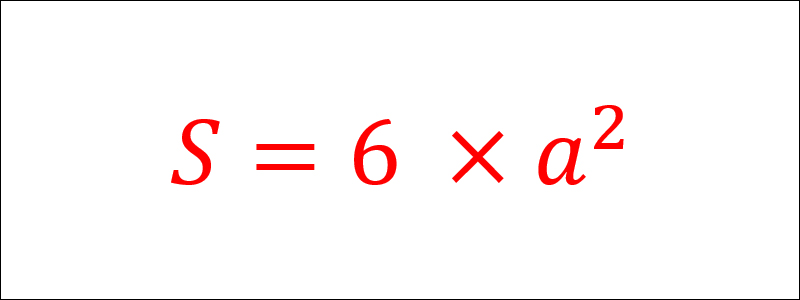 Công thức tính diện tích S mặt phẳng hình lập phương