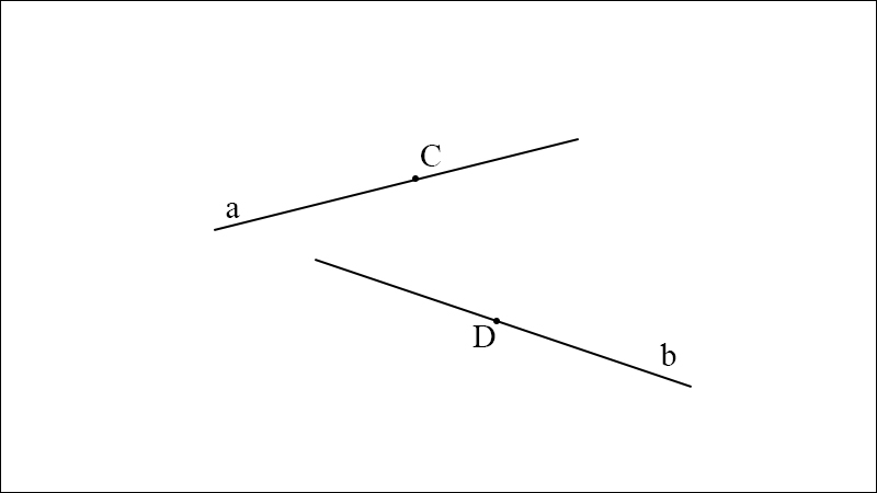 Xác định 2 điểm bất kì thuộc hai đường thẳng