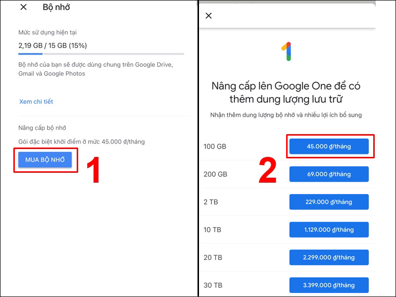 Cách Mua Dung Lượng Google Drive Nhanh Chóng, Hiệu Quả Thành Công 100% -  Thegioididong.Com