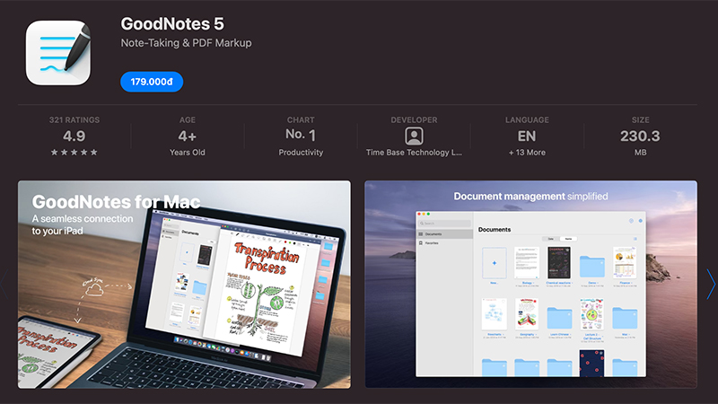 Ứng dụng GoodNotes 5 trên App Store