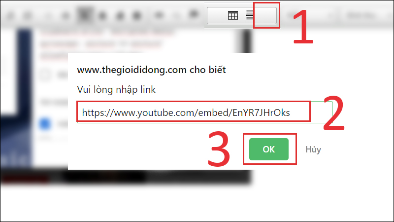 Vào website của bạn và dán mã nhúng video