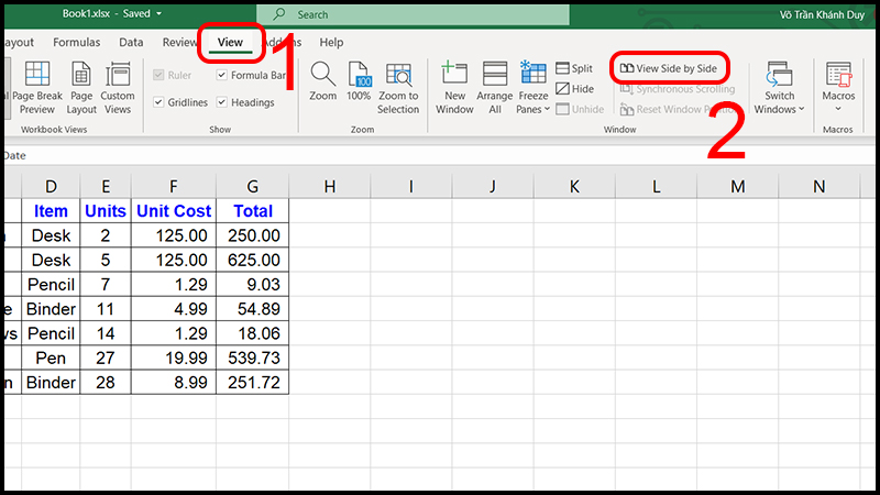 Cách So Sánh 2 File Excel