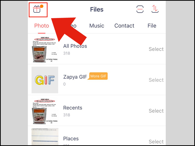 Nhấp v&agrave;o biểu tượng c&oacute; dấu chấm m&agrave;u cam để kết nối 2 thiết bị