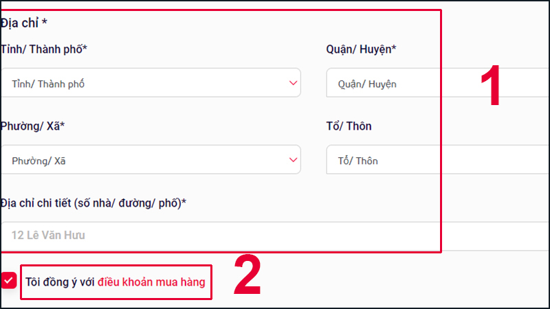 H&atilde;y chắc chắn bạn điền đ&uacute;ng địa chỉ giao h&agrave;ng của m&igrave;nh
