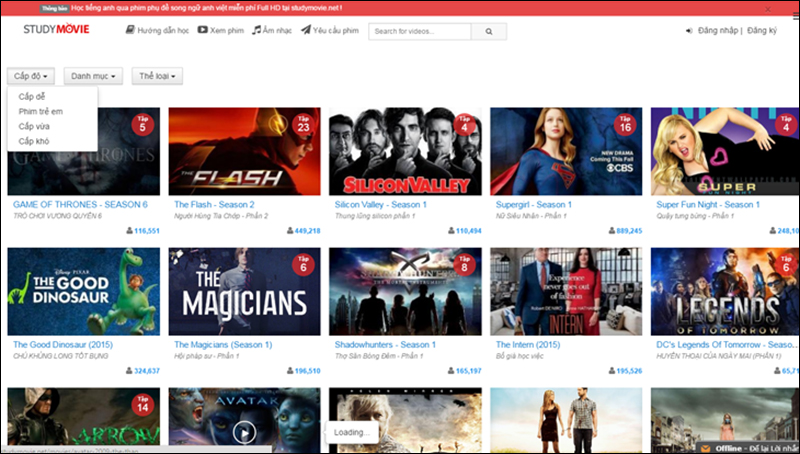 Studymovie giúp người xem rèn luyện từ vựng dễ dàng hơn