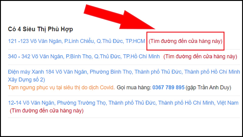 Tìm đường đến cửa hàng Blog Kiến Thức gần nhất