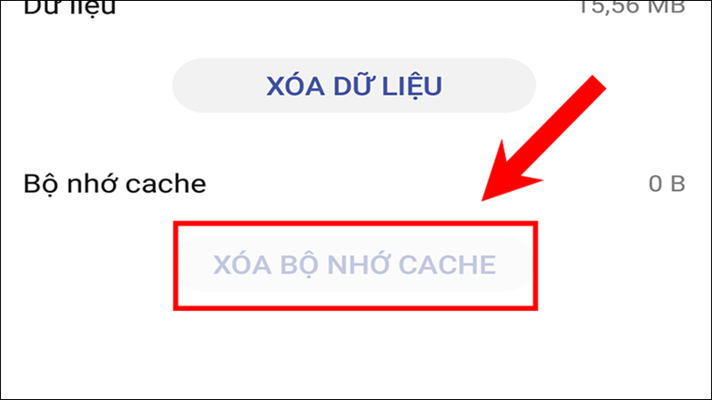 Xóa bộ nhớ cache