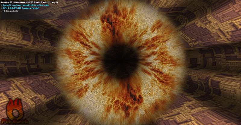 Giao diện khi Furmark hoạt động