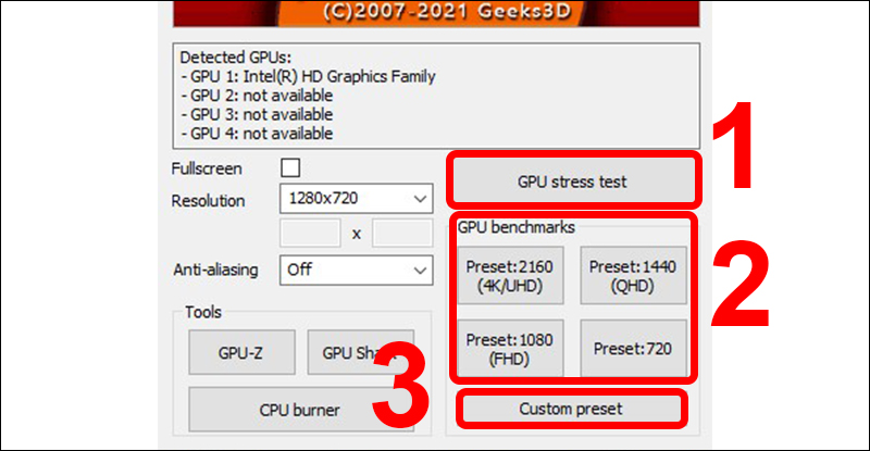 3 loại ch&iacute;nh của GPU stress test