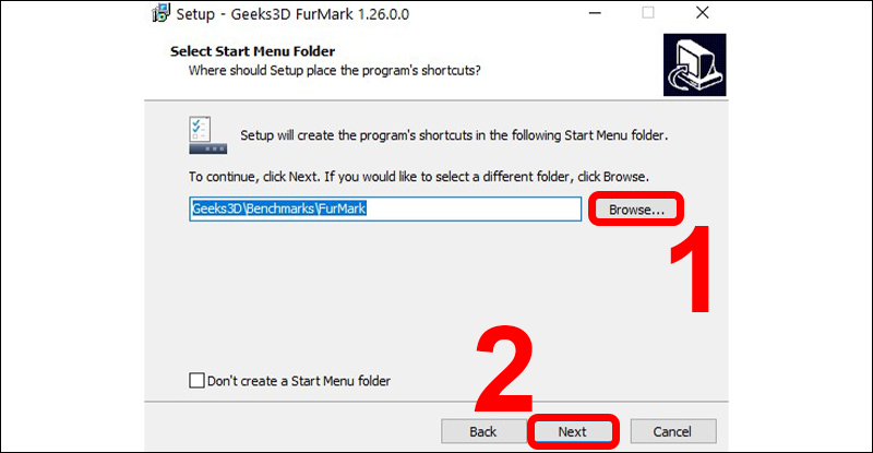 Bấm Next để tiếp tục