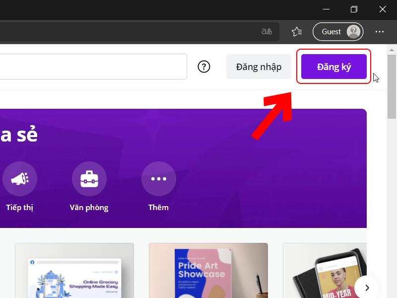Cách đăng ký tài khoản Canva