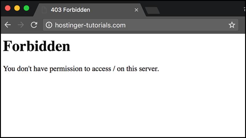 Lỗi HTTP Error 403 Forbidden là gì? Cách Sửa lỗi Error 403 Forbidden