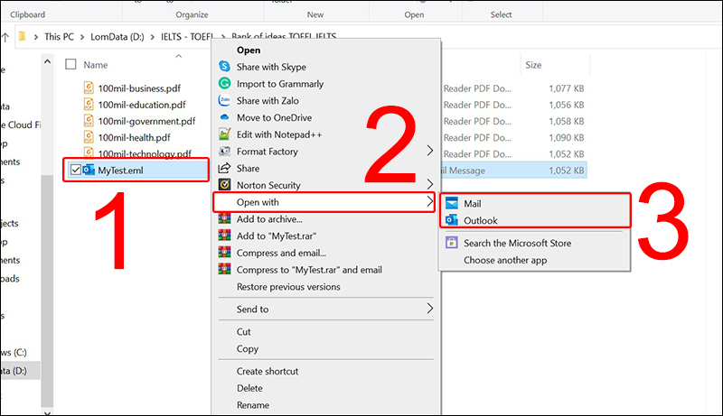 Hướng dẫn mở file EML trên máy tính Windows