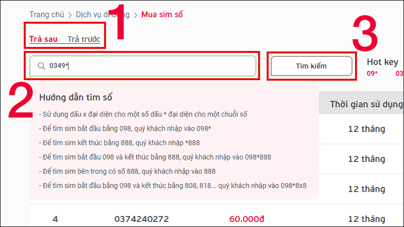 T&igrave;m kiếm số thu&ecirc; bao muốn mua