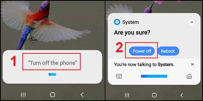 Sử dụng Bixby Voice để tắt nguồn điện thoại